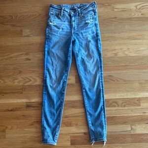 American Eagle Outfitters Next Level Stretch Distressed Skinny Jeans 4